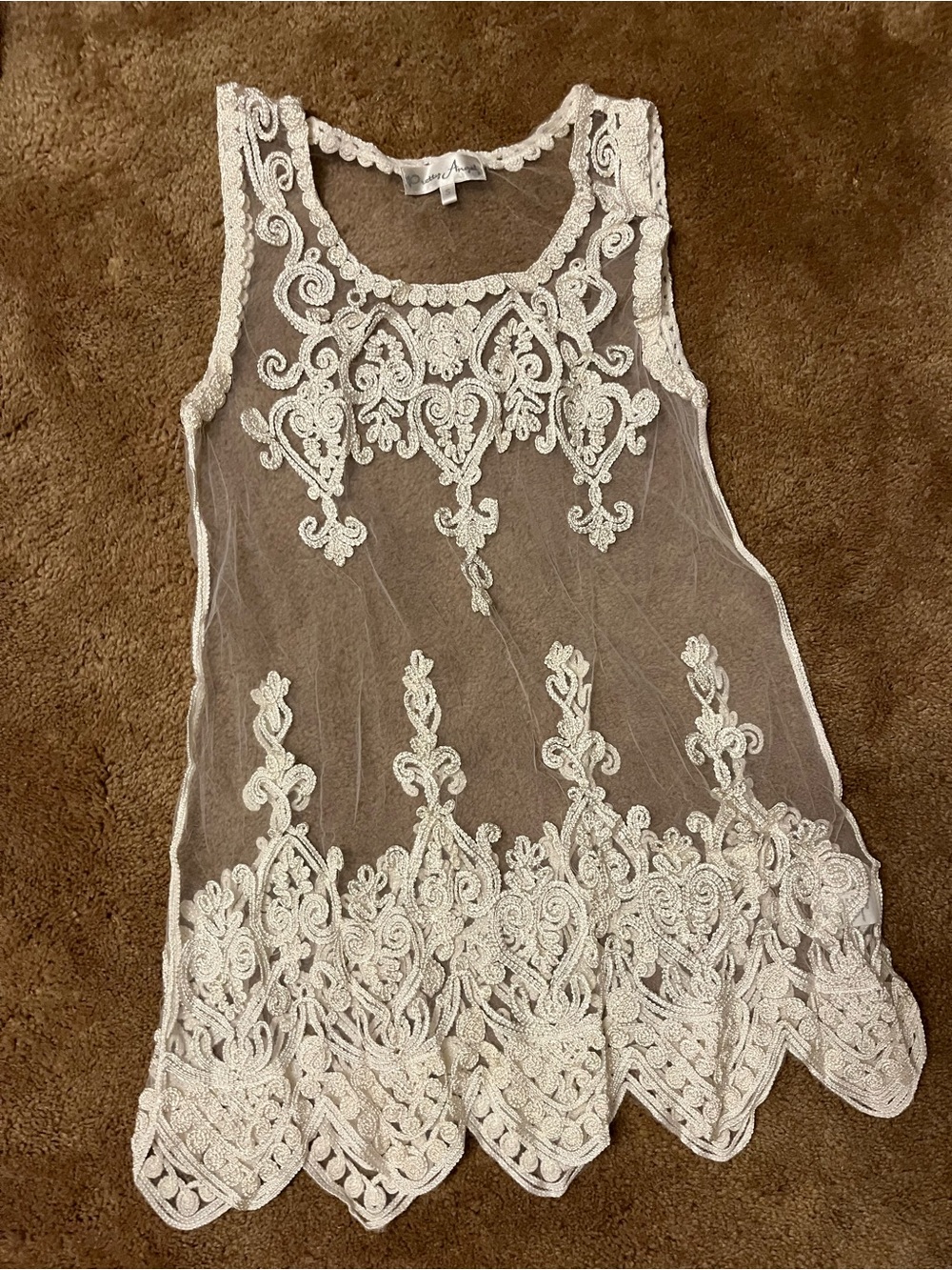 Pretty Angel White Lace Crochet Tank Top
